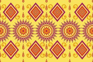 Seamless fabric pattern adorned with traditional .Design for background, carpet, wallpaper, clothing, wrapping, Batik, fabric, Vector. vector
