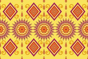 Seamless fabric pattern adorned with traditional .Design for background, carpet, wallpaper, clothing, wrapping, Batik, fabric, Vector. vector