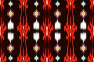 Ethnic ikat seamless pattern in tribal. Aztec geometric ethnic ornament print. Ikat pattern style. Design for background, wallpaper, illustration, fabric, clothing, carpet, textile, batik, embroidery. vector