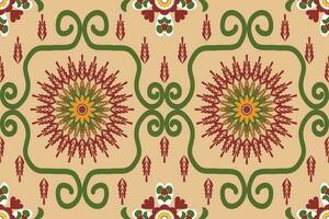 Seamless fabric pattern adorned with traditional .Design for background, carpet, wallpaper, clothing, wrapping, Batik, fabric, Vector. vector