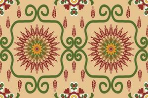 Seamless fabric pattern adorned with traditional .Design for background, carpet, wallpaper, clothing, wrapping, Batik, fabric, Vector. vector