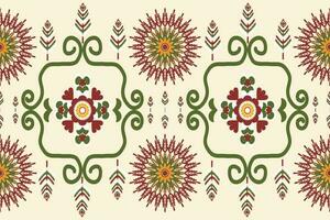 Seamless fabric pattern adorned with traditional .Design for background, carpet, wallpaper, clothing, wrapping, Batik, fabric, Vector. vector
