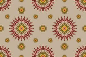 Seamless fabric pattern adorned with traditional .Design for background, carpet, wallpaper, clothing, wrapping, Batik, fabric, Vector. vector