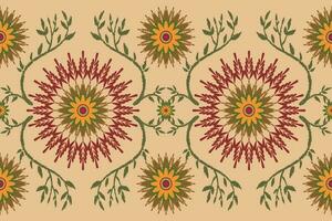 Seamless fabric pattern adorned with traditional .Design for background, carpet, wallpaper, clothing, wrapping, Batik, fabric, Vector. vector