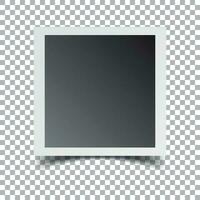 Photo frame on isolated background. For your photography and picture. Vector illustration