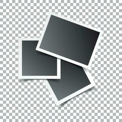 Photo frame on isolated background. For your photography and picture. Vector illustration