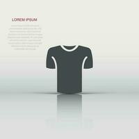 icono de camiseta en estilo plano. ropa casual ilustración vectorial sobre fondo blanco aislado. concepto de negocio de ropa de polo. vector