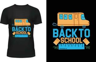 diseño de camiseta de regreso a la escuela vector