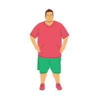 obesity overweight people character vector illustration