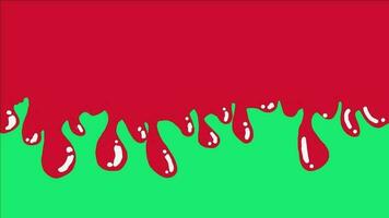 Slime red liquid background cartoon animation video