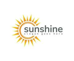 Sun logo and sun icon vector design template