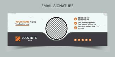 Corporate Email signature template or email footer vector template