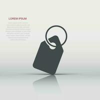 Price tag icon in flat style. Label vector illustration on white isolated background. Sale coupon business concept.