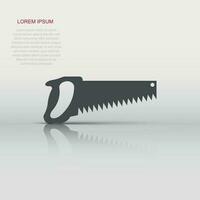 Saw blade icon in flat style. Working tools vector illustration on white isolated background. Hammer business concept.