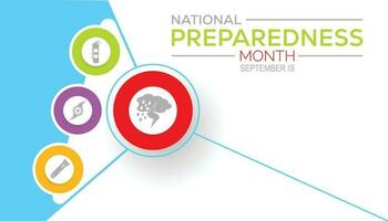 September is National preparedness month.vector banner, poster, card, background design. Observed on September each year. vector