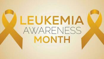 September is Leukemia awareness month. it is cancer of the body's blood-forming tissues. vector