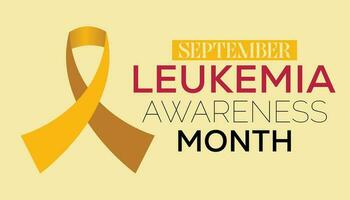 September is Leukemia awareness month. it is cancer of the body's blood-forming tissues. vector