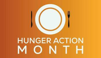 Hunger action month observed each year during September . Vector illustration on the theme of .