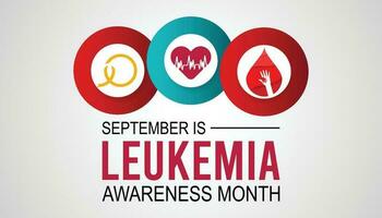 septiembre es leucemia conciencia mes. eso es cáncer de el del cuerpo formador de sangre tejidos vector