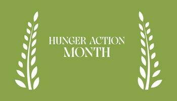Hunger action month observed each year during September . Vector illustration on the theme of .