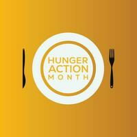 Hunger action month observed each year during September . Vector illustration on the theme of .