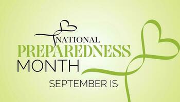 September is National preparedness month.vector banner, poster, card, background design. Observed on September each year. vector