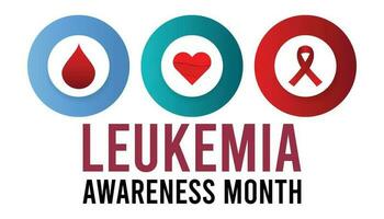 September is Leukemia awareness month. it is cancer of the body's blood-forming tissues. vector