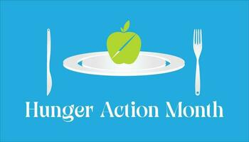 Hunger action month observed each year during September . Vector illustration on the theme of .