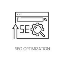 SEO optimization, SERP icon, search engine result vector