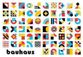 Abstract geometric bauhaus pattern elements vector