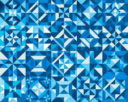 White and blue ceramic tile geometric pattern vector