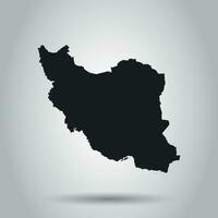 Iran vector map. Black icon on white background.