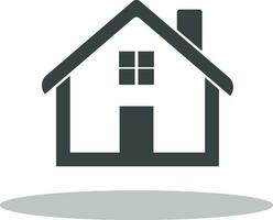 Home icon. House flat vector illustration