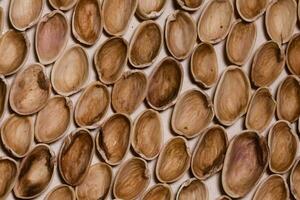 Internal part of pistachios shells. photo