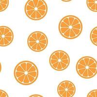 Orange fruit icon seamless pattern background. Business concept vector illustration. Orange citrus tropical food symbol pattern.