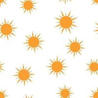 Sun icon seamless pattern background. Business concept vector illustration. Summer sunshine symbol pattern.