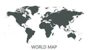 blanco gris político mundo mapa aislado en blanco antecedentes. mapa del mundo vector modelo para sitio web, infografía, diseño. plano tierra mundo mapa ilustración.