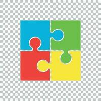 Puzzle icon flat illustration vector