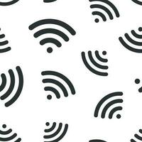 Wifi internet sign icon seamless pattern background. Wi-fi wireless technology vector illustration. Network wi fi symbol pattern.