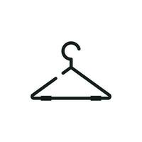 Hanger vector icon. Wardrobe hander flat illustration.