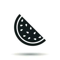 Watermelon icon. Juicy ripe fruit on white background vector