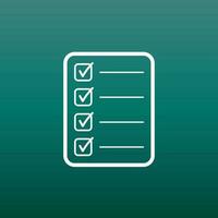 To do list icon. Checklist, task list vector illustration in flat style. Reminder concept icon on green background.