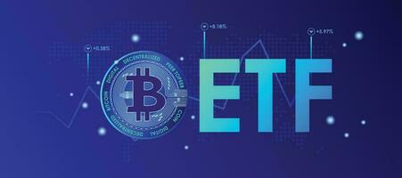 Bitcoin Coin ETF vector