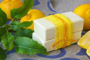 Soap with bergamot essential oil photo