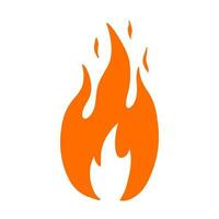 Hand drawn fire silhouette. Fireball vector sketch. Icon