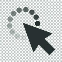 Computer mouse cursor icon in flat style. Arrow cursor vector illustration on isolated background. Mouse aim business concept.