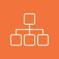 Structure simple flat icon. Vector illustration on orange background.