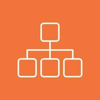 Structure simple flat icon. Vector illustration on orange background.