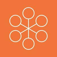 Structure simple flat icon. Vector illustration on orange background.