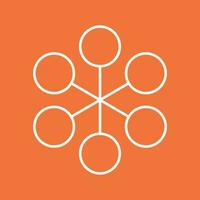 Structure simple flat icon. Vector illustration on orange background.